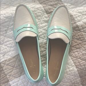 Cole Haan Green and Cream Flats with Cushioned Insole